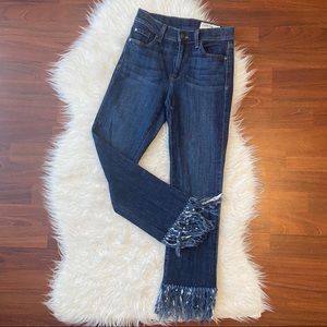 Pistola Mid Rise Frayed Hem Jean 25
